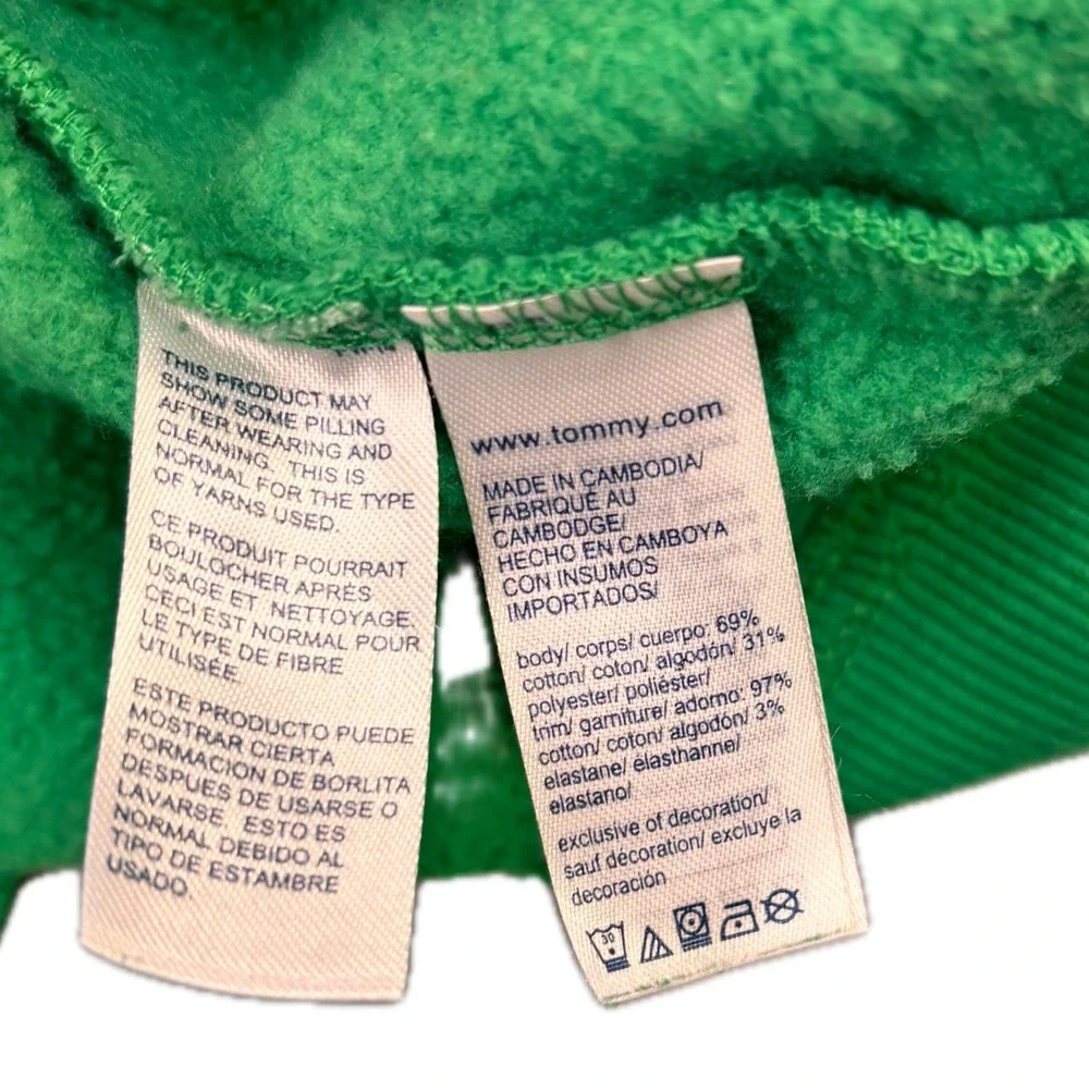 Tommy Jeans Mens Green Logo Crewneck Sweatshirt XL 78J4822/300 - Picture 7 of 9